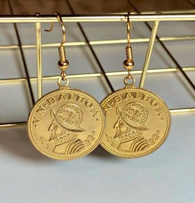 Image of Handmade Coin Earrings 