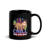 Image 2 of Chill The 4th Out Sloth Fireworks Coffee Cup