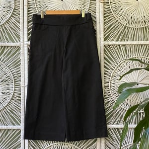 Image of Linea pants 4/5 - Black Sateen