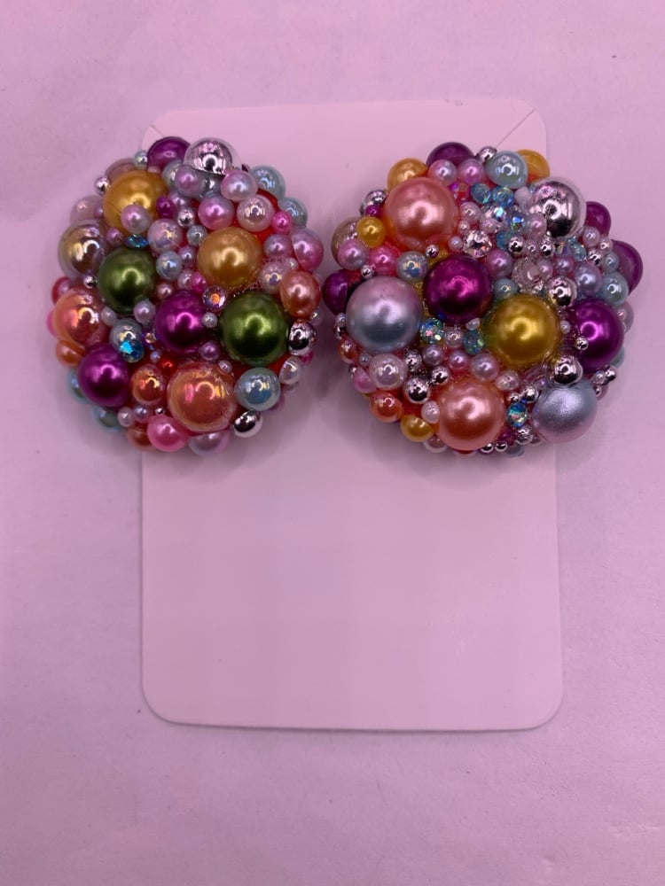 Image of Bubble Button Earrings 