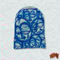 Image 4 of [MNGO.S] All overprint Knit Beanie - BLUE