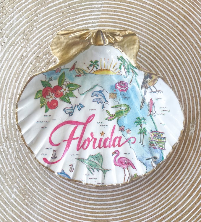 Image of Florida - Large Trinket Shell Dish