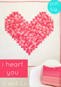Image of i heart you PDF pattern