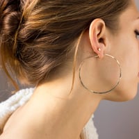 Image 2 of 14k Gold Whisper hoops