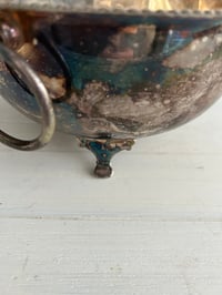 Image 3 of Vintage Silver Plate bowl with feet