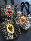 new dark leopard sacred heart bag
