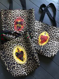 Image 1 of new dark leopard sacred heart bag