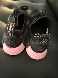 Image 2 of Adidas Nmd Women’s Pink Black Shoes Sneakers Size 7 