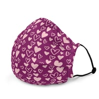 Image 1 of PINK HEARTS FACE MASKS