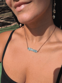 Image 3 of Aquamarine Horizon Necklace