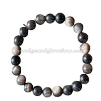 Image 5 of Silver Obsidian Bracelet (Just 1 left!) 