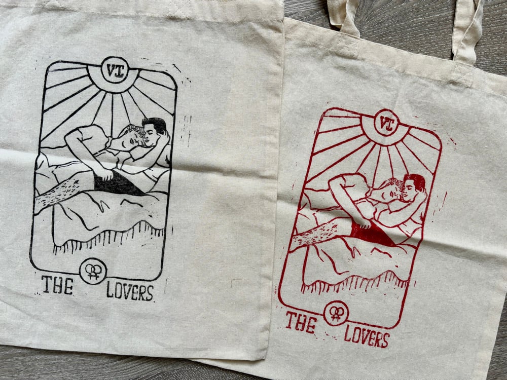 Image of The Lovers Tote Bags