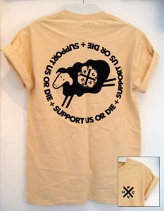 Image of Punk V Hardcore T Shirt - pale yellow