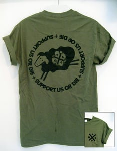 Image of Punk V Hardcore T Shirt - khaki green