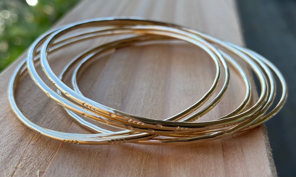 Image of Slim 14k Gold Filled Bangle 