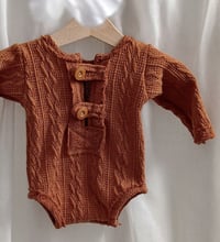 Image 2 of Baby boy bodysuit for photoshoot | Asher-1 | 0-3 months | rusty brown