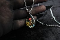 Image 1 of Dead Good mushroom, lichen, paua shell and foliage necklace