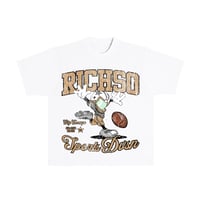 Football Sports Tee (white/khaki)