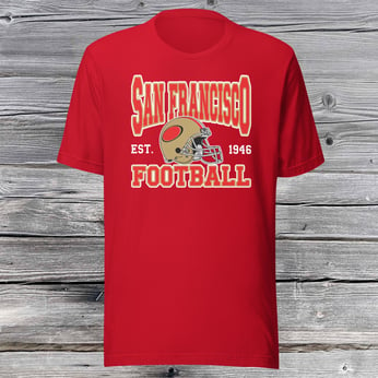 San Francisco Vintage Football Est 1946 for Helmet Game Day T-Shirt