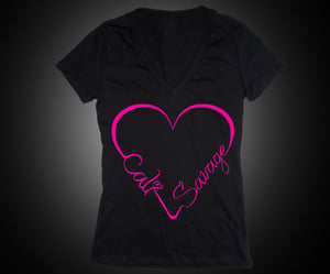 Image of Ladies - I Heart Cali Savage (Vneck)