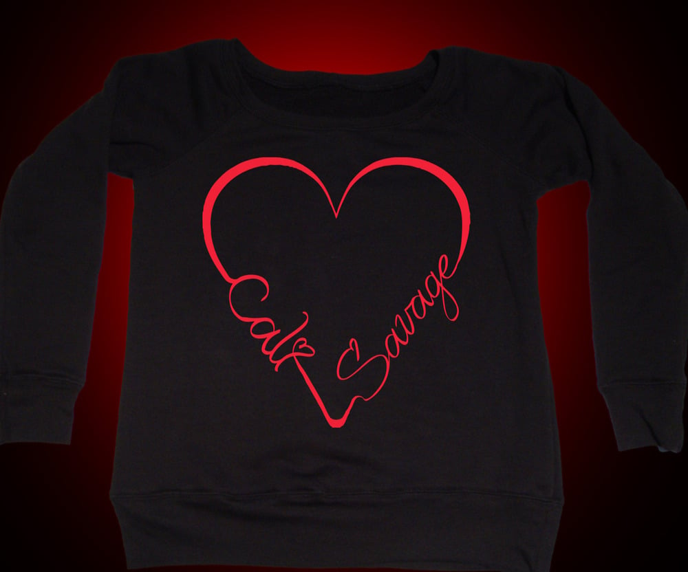 Image of Ladies - I Heart Cali Savage (Off the Shoulder Sweater)
