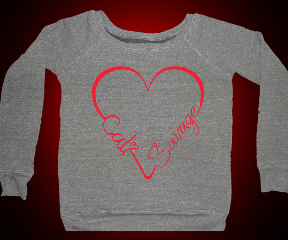 Image of Ladies - I Heart Cali Savage (Off the Shoulder Sweater)