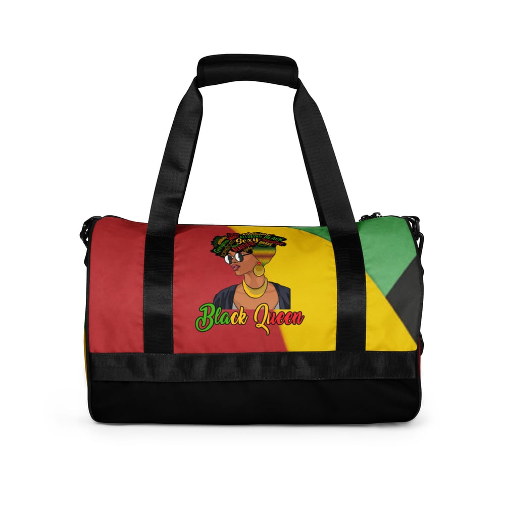 Image of Black Queen Inspirational Gym Bag or Over Night Bag