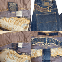 Image 5 of Marithe Francois Girbaud Embroidered Loose Fit Denim Jeans Size 36 Made in Hong Kong 