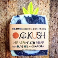 OG Kush Men's Hemp Infused Soap With Olive Oil And Charcoal