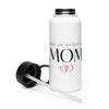Black Mom Stainless Steel Water Bottle with Straw