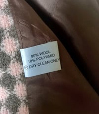 Image 13 of Vtg Loretta Bloom Blazer Jacket Pink/Brown Wool Blend Harlequin Pattern UK 16