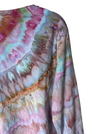 Image 6 of S Unisex Adult Soft Long Sleeve Tee in Muted Agate Ice Dye