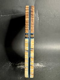 Image 4 of Curly Koa & Mammoth Tooth Segmented Knife Scales 