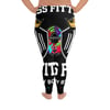BOSSFITTED Black and Colorful All-Over Print Plus Size Leggings