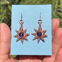 Image 2 of Amethyst Sun Earrings ☀️💜