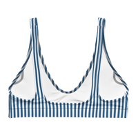 Image 2 of Blue Striped Bikini Top