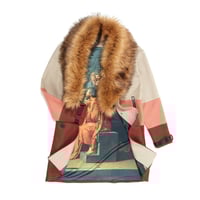 Image 2 of VIE RICHE PARIS REMOVABLE FUR 3 TONE OVERCOAT IN