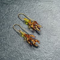 Image 2 of Golden Flame Earrings