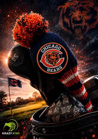 Image 3 of Chicago Bears NFL custom Golf Club Cover hand knit logo NFL football fan  gift-e4af633c