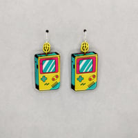 Neon Gameboy Earrings