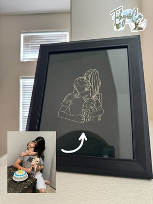 Image of Custom Outline Family Picture Frame