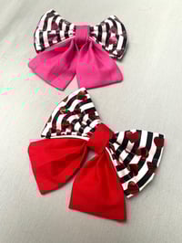 Image 3 of Queen of Hearts Striped Bow Ties/ Sailor Bow