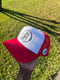 Image of TRUCKER HAT RED AND WHITE