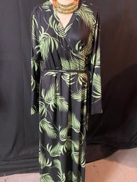 Green Black leaf Maxi