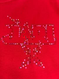 Image 1 of Red Rhinestone Simple Tee