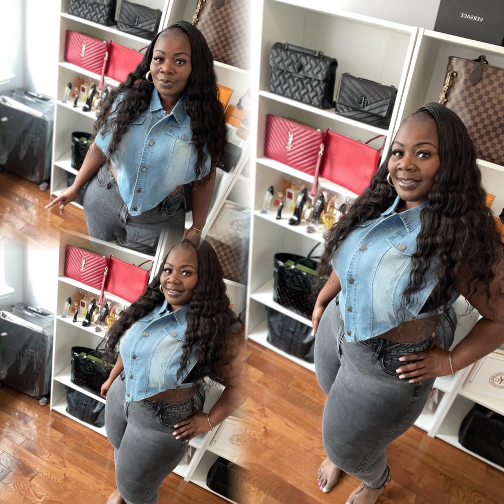 Image of Dark Denim Shirt Vest