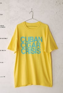 Image of Stacked Type T-Shirt / Blue & Yellow