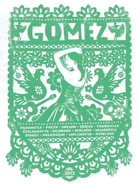 Image of Gomez Australian Tour Poster 2012