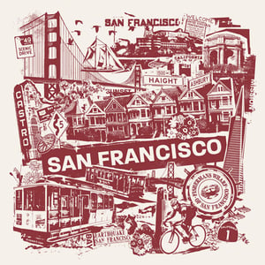 Image of San Francisco California City Print