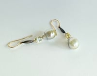 Image 2 of South Sea Pearl Mali Garnet Earrings